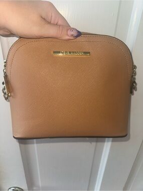 Steve Madden Camel/Tan Crossbody Bag with Gold Hardware